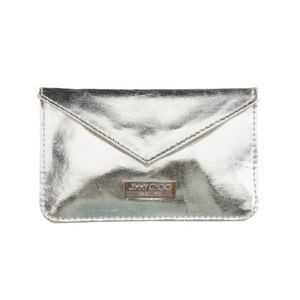 Jimmy Choo Silver Patent Leather Wallet - 5.25”W x 3.25”H x 0.25”D